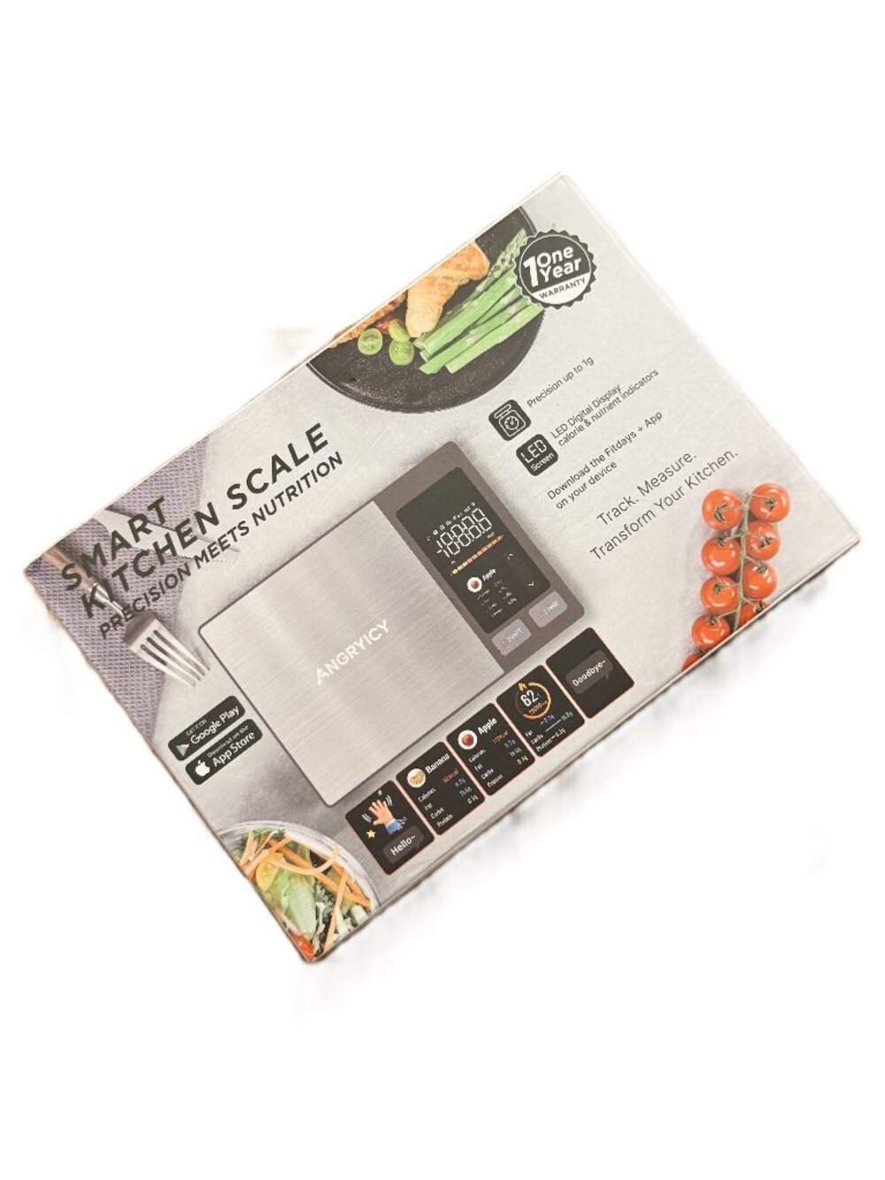 Kitchen Scale Smart App Angricy Digital Stainless Steel New